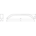 Handle CC192mm L212mm aluminum 