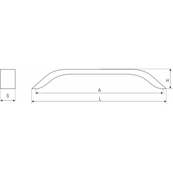 Handle CC192mm L212mm aluminum 