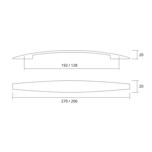 Rankenėlė CC192mm, L320mm, ARCH juoda