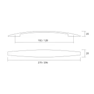 Rankenėlė CC192mm, L320mm, ARCH juoda