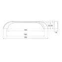 Rankenėlė CC160mm, L188mm, juoda chromuota