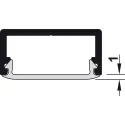 Šviesos filtras LED profiliui plastikinis L2500mm, balta
