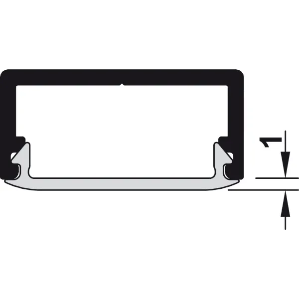 Diffuser, for Häfele Loox aluminium profiles with 16mm internal dimension