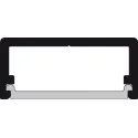Šviesos filtras LED profiliui plastikinis L2500mm, balta