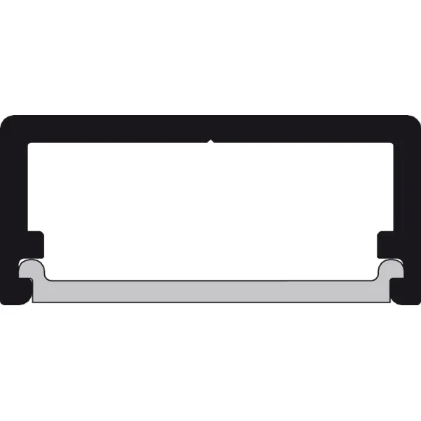 Šviesos filtras LED profiliui plastikinis L2500mm, balta