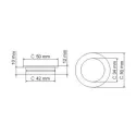 Handle Ø42/50mm matt nickel 