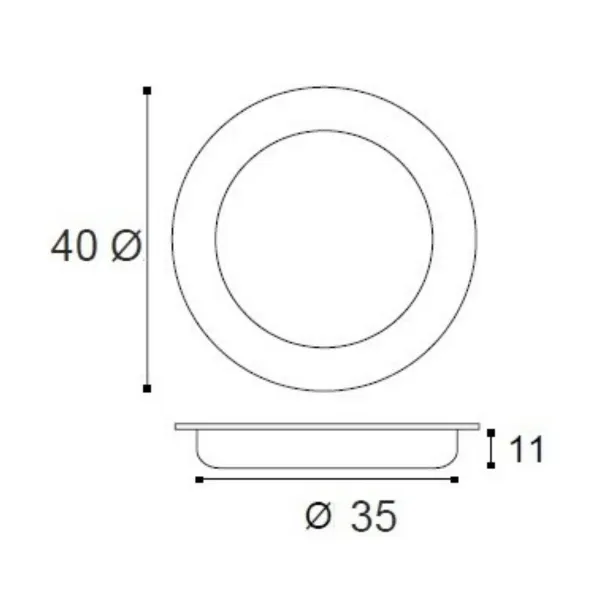 Rankenėlė frezuojama Ø40mm, STYLUS balta
