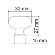 Rankenėlė, vieno taško, Ø32mm, chromas