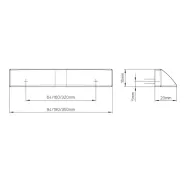 Rankenėlė CC320mm, L350mm, nerūdijantis plienas