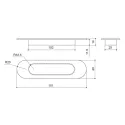 Recessed handle 151x40mm bronze