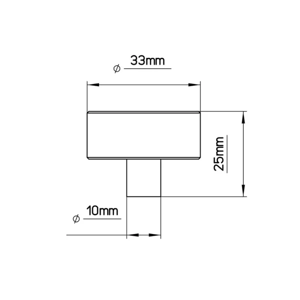 Rankenėlė vieno taško Ø35mm, H25mm, šlifuotas bronza