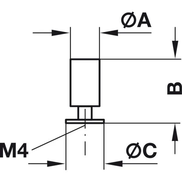 Rankenėlė taškinė Ø12mm, H25mm, chromas