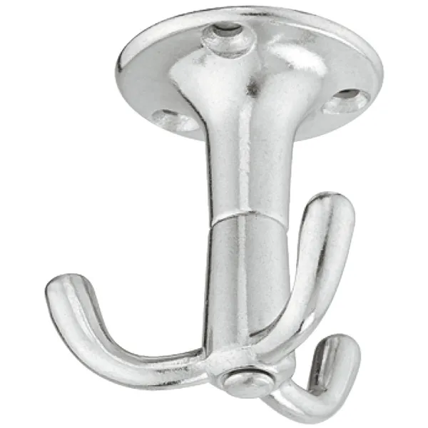 Ceiling hook, Aluminium, with 3 hooks, ceiling installation