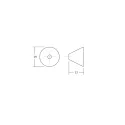 Knob Conic Ø29mm matt black 