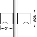 Back to back knob set, Aquasys 