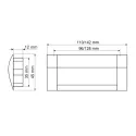 Recessed handle CC128mm L142mm aluminum 