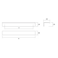 Handle CC96mm L135mm SYNTHESIS white 
