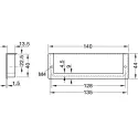 Rankenėlė įfrezuojama CC128mm, L140mm, sandintas alavas
