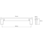 Rankenėlė CC160mm, L174mm, šlifuotas bronza