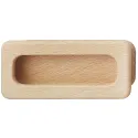 Inset handle, Wood, rectangular 