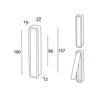 Rankenėlė frezuojama CC96mm, L160mm, matinė juoda