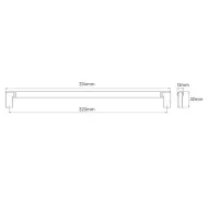 Rankenėlė CC320mm, L334mm, nerūdijantis plienas
