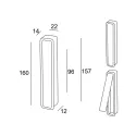 Rankenėlė frezuojama CC96mm, L160mm, nerūdijantis plienas