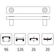 Rankenėlė vaikiška CC96mm, L126mm, žalia
