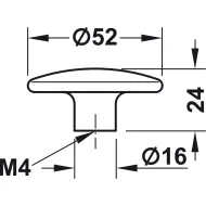 Rankenėlė vaikiška apvali 52x24mm, melsva