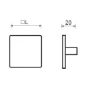 Knob 32x32mm aluminum 