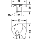 Rankenėlė vaikiška DRAMBLIUKAS 52x25mm, šviesi rožinė