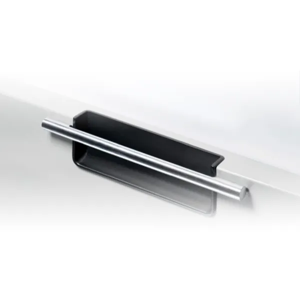 Rankenėlė frezuojama 180x70mm, chromas/ruda metallic