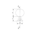 Knob NORD Ø20mm H33mm polished gold