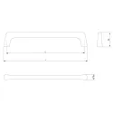 Handle OCTAVIO CC160mm L171mm matt black 