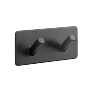 Pakabėlė 2 BASE klijuojama 90x45x30mm, matinė juoda