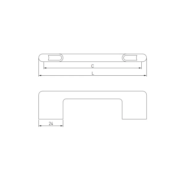 Handle CAPRI CC128mm L138mm matt black 