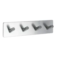 Hook 4 BASE self-adhesive 180x45x30mm brushed stainless steel