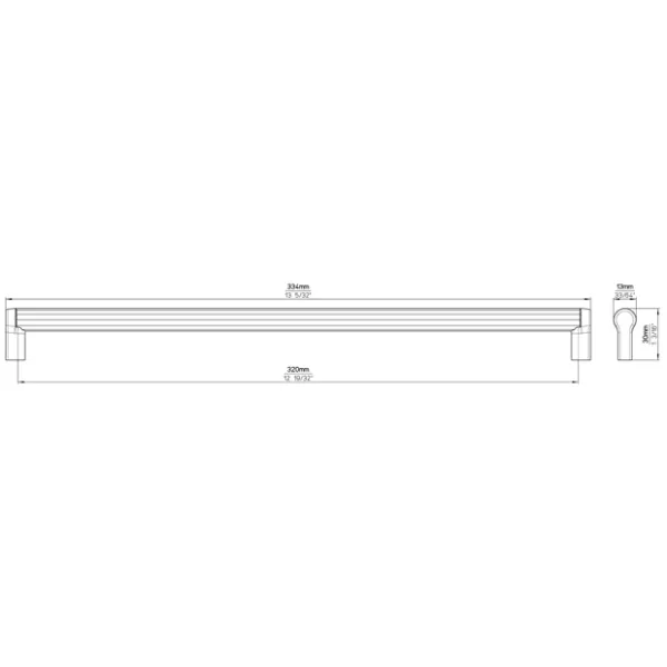Rankenėlė CC320mm, L334mm, nerūdijantis plienas