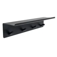 Kabykla su lentynėle 4 BASE klijuojama 300x72x80mm, matinė juoda