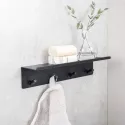 Kabykla su lentynėle 4 BASE klijuojama 300x72x80mm, matinė juoda