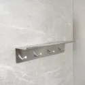 Kabykla su lentynėle 4 BASE klijuojama 300x72x80mm, nerūdijančio plieno spalva