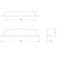 Rankenėlė EVER CC128mm, L160mm, matinė juoda