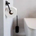 Toilet roll holder BASE self-adhesive 134x106.5x28mm matt black