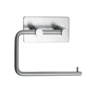 Laikiklis WC popieriui BASE klijuojamas 134x106,5x28mm, nerūdijančio plieno spalva