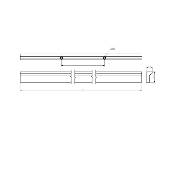 Handle PILLAR CC160mm L190mm matt black 