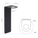 Laikiklis muilo dozatoriui BASE klijuojamas 152x50x68mm, matinė juoda