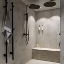 Laikiklis muilo dozatoriui BASE klijuojamas 152x50x68mm, matinė juoda
