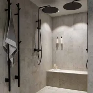 Laikiklis muilo dozatoriui BASE klijuojamas 152x50x68mm, matinė juoda