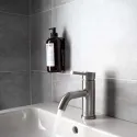 Soap pump holder BASE self-adhesive 152x50x68mm brushed stainless steel