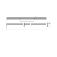Rankenėlė PILLAR CC320mm, L360mm, matinė juoda
